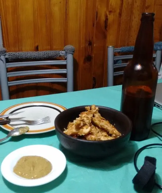 Cerveza y snacks